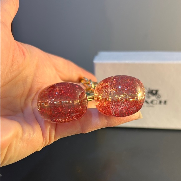 Coach Glitter Cherry Keychain with Gold Hardware - Picture 10 of 11